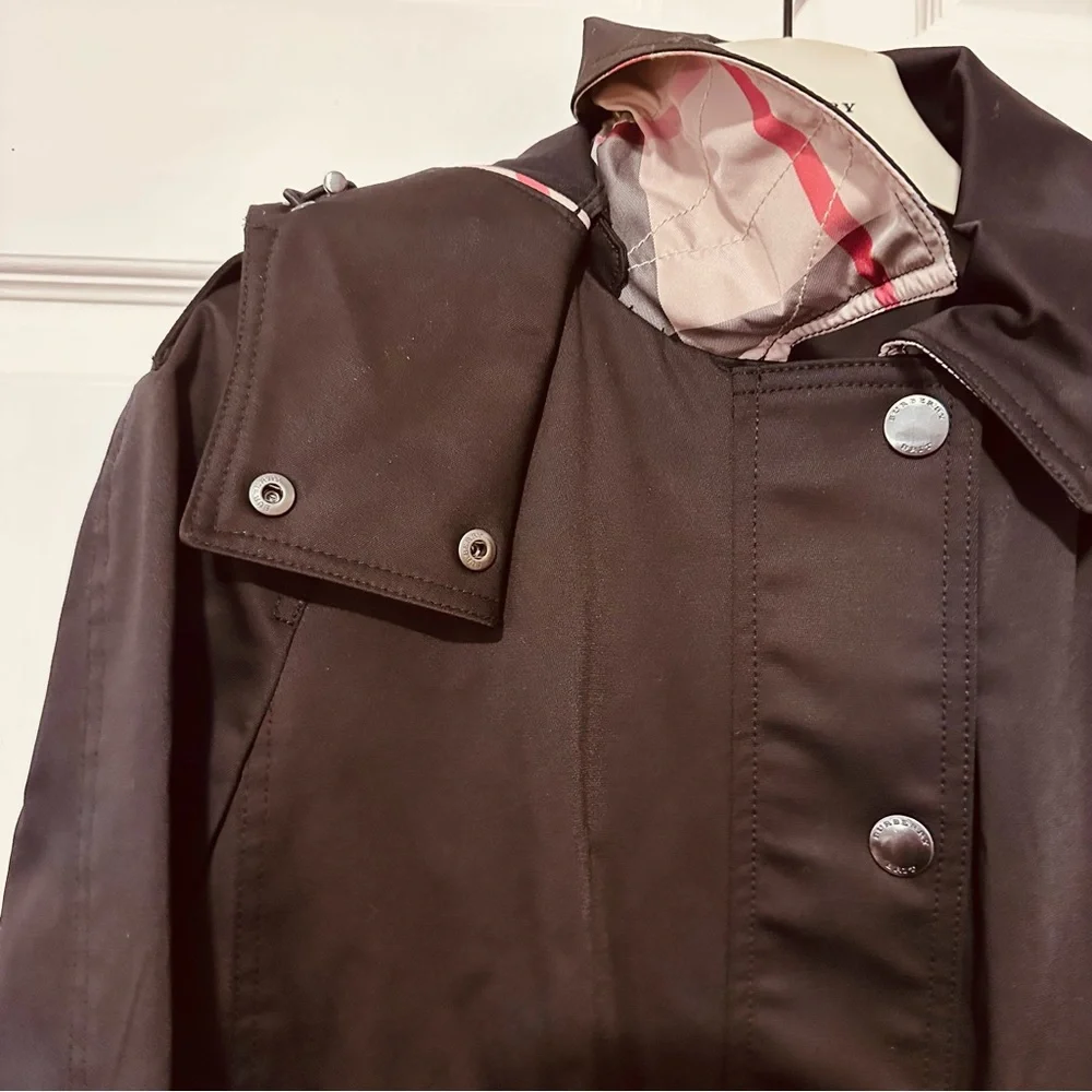 Burberry | Coat | Burberry Brit Hooded Black Trench| Rain Coat | Holiday Gifts - Picture 8 of 16